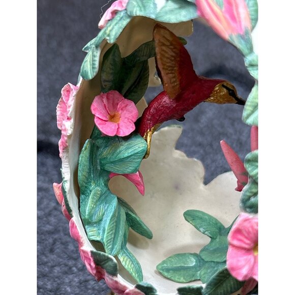 House Of Faberge Hummingbird Egg Jewels In The Garden Franklin Mint W/Gold Stand - Picture 6 of 11